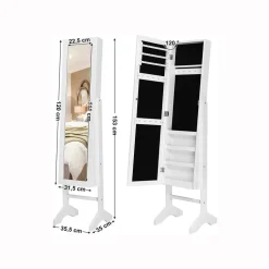 Best SONGMICS Armoire à bijoux Blanc