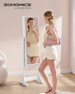 Store SONGMICS Armoire à bijoux cadre fin