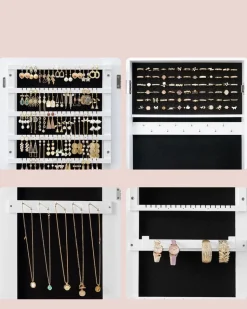 Store SONGMICS Armoire à bijoux cadre fin