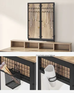 Best Sale SONGMICS Armoire à bijoux miroir blanc