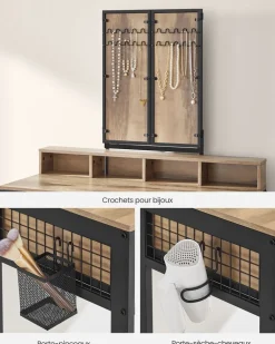 Best Sale SONGMICS Armoire à bijoux miroir blanc