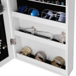 New SONGMICS Armoire à bijoux murale Blanc