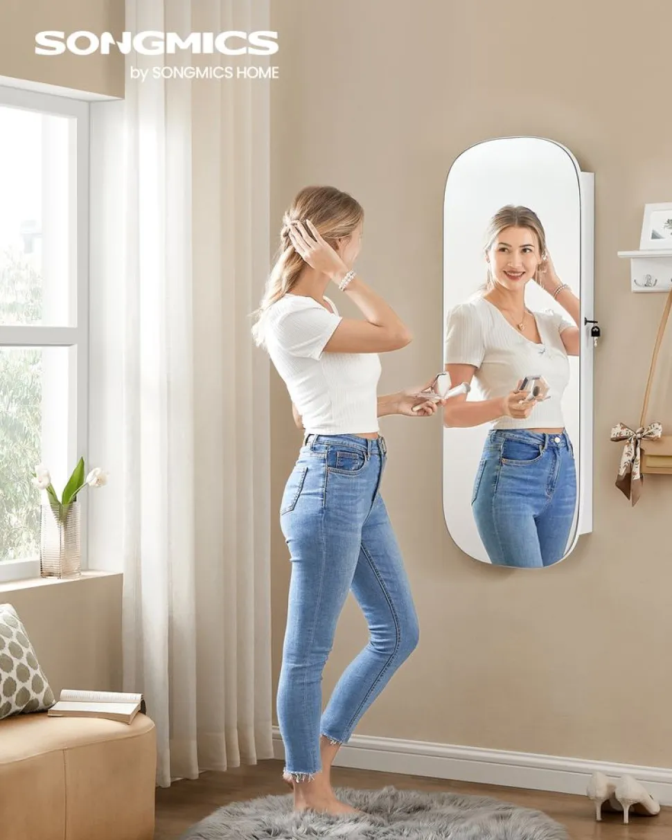 Flash Sale SONGMICS Armoire à Bijoux Murale Blanc