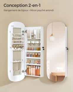 Flash Sale SONGMICS Armoire à Bijoux Murale Blanc