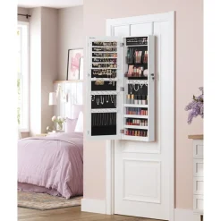 Flash Sale SONGMICS Armoire à bijoux murale blanc