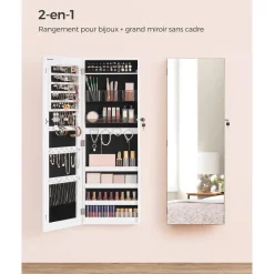 Flash Sale SONGMICS Armoire à bijoux murale blanc