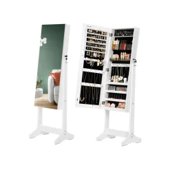 Outlet SONGMICS Armoire à bijoux sur pied Blanc