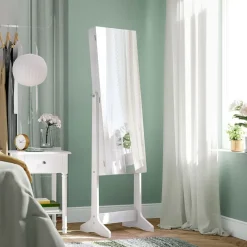 Outlet SONGMICS Armoire à bijoux sur pied Blanc