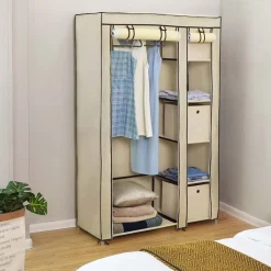 Cheap SONGMICS Armoire à vêtements tissu gris