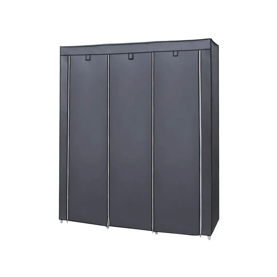 Cheap SONGMICS Armoire bêtements toile gris