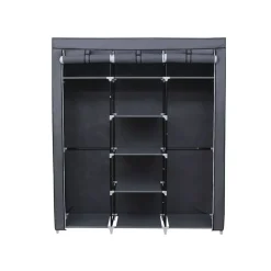 Cheap SONGMICS Armoire bêtements toile gris