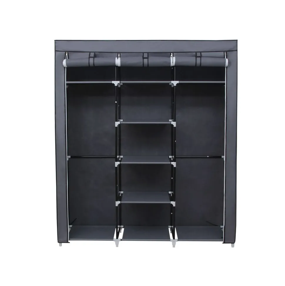 Cheap SONGMICS Armoire bêtements toile gris