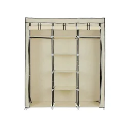 Cheap SONGMICS Armoire bêtements toile gris