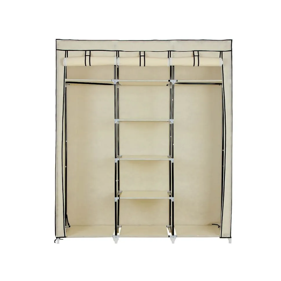 Cheap SONGMICS Armoire bêtements toile gris