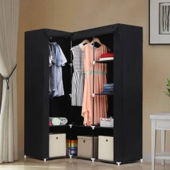 Cheap SONGMICS Armoire d'angle vêtements toile
