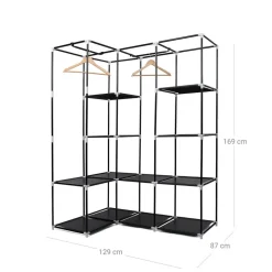 Cheap SONGMICS Armoire d'angle vêtements toile