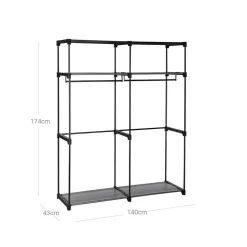 Cheap SONGMICS Armoire de rangement avec barre de suspension 45 x 150 x 175 cm vert olive