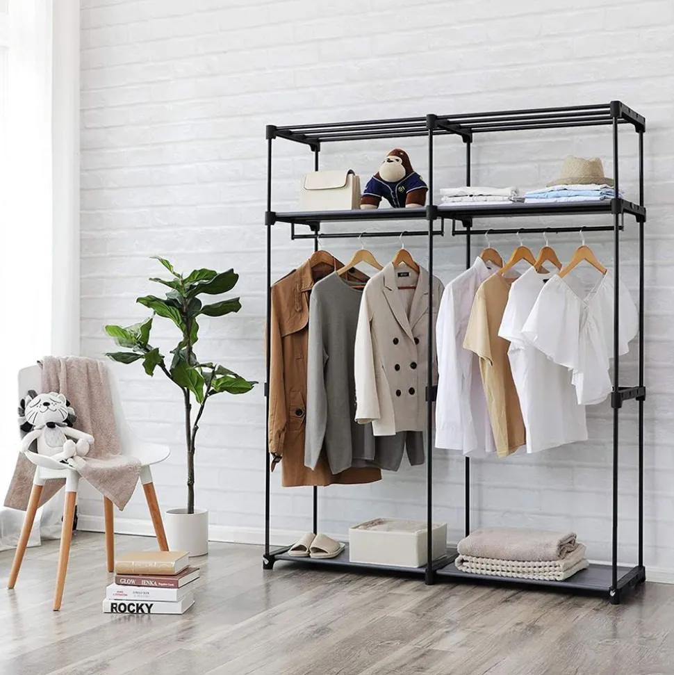 Cheap SONGMICS Armoire de rangement avec barre de suspension 45 x 150 x 175 cm vert olive