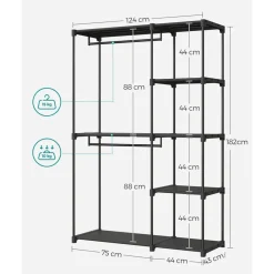 Sale SONGMICS Armoire de rangement pliable Noir