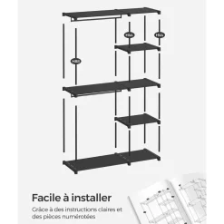 Sale SONGMICS Armoire de rangement pliable Noir