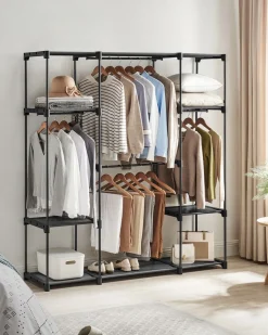 Sale SONGMICS Armoire de rangement pliable Noir