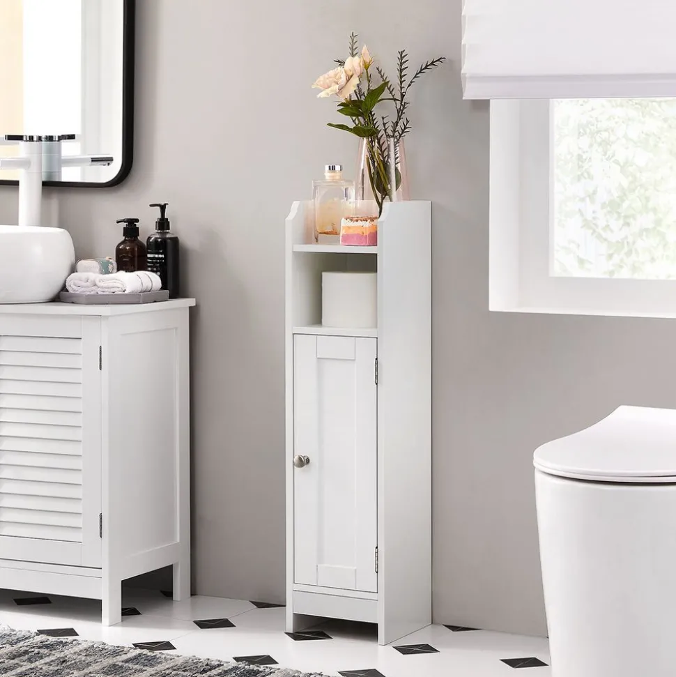 Clearance SONGMICS Armoire de salle de bain haute avec éclairage blanc nuage