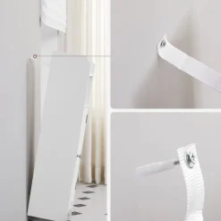 Clearance SONGMICS Armoire de salle de bain haute avec éclairage blanc nuage