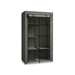 Shop SONGMICS Armoire en tissu gris