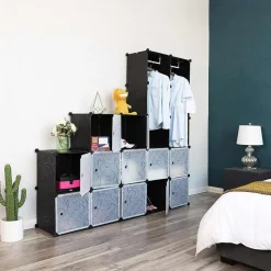 Fashion SONGMICS Armoire modulable XXL à motifs