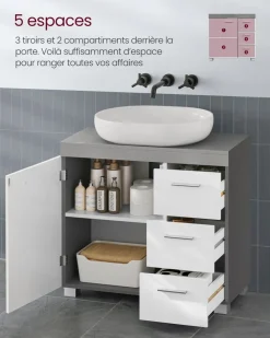 Outlet SONGMICS Armoire murale 2 miroirs