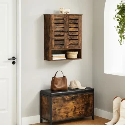 Hot SONGMICS Armoire murale rustique Marron Rustique