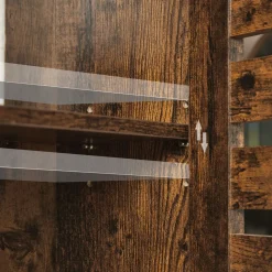 Hot SONGMICS Armoire murale rustique Marron Rustique