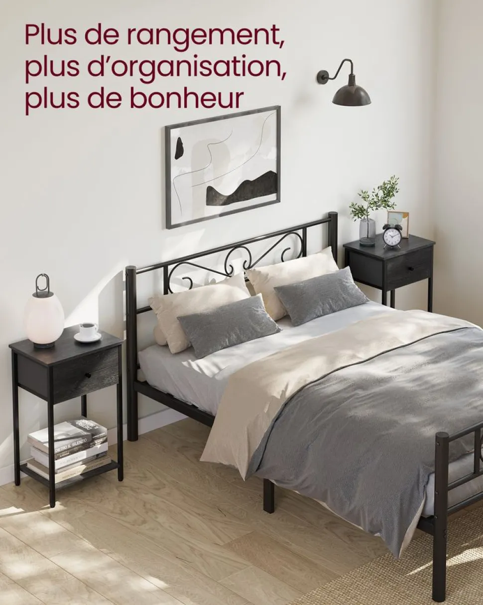 Shop SONGMICS Armoire ouvert noir