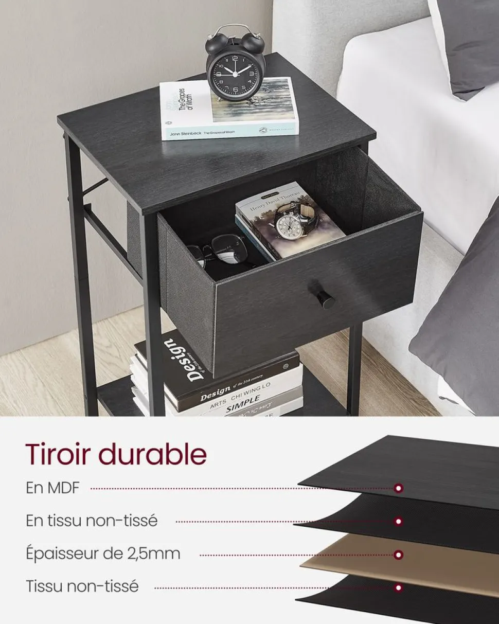 Shop SONGMICS Armoire ouvert noir