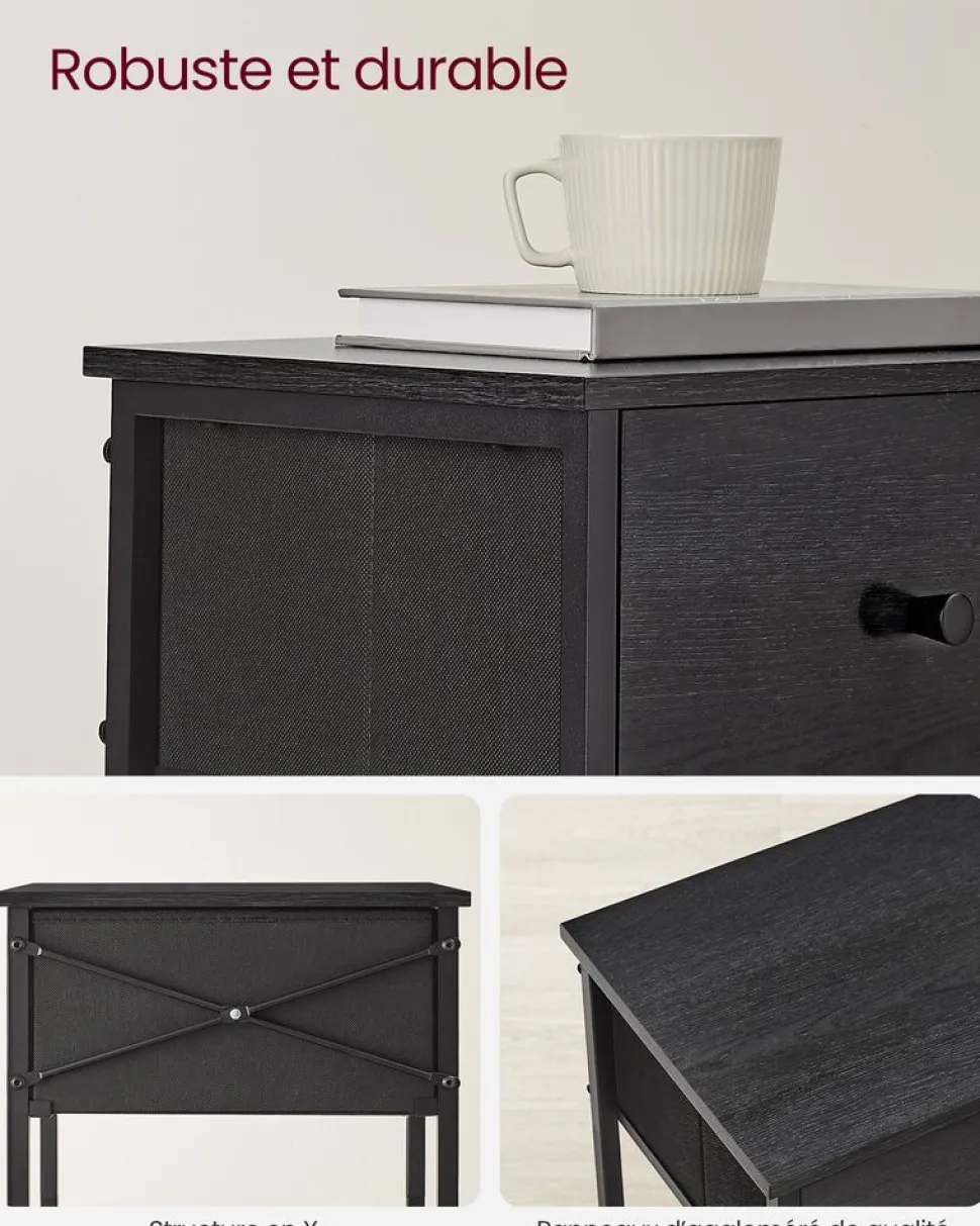 Shop SONGMICS Armoire ouvert noir