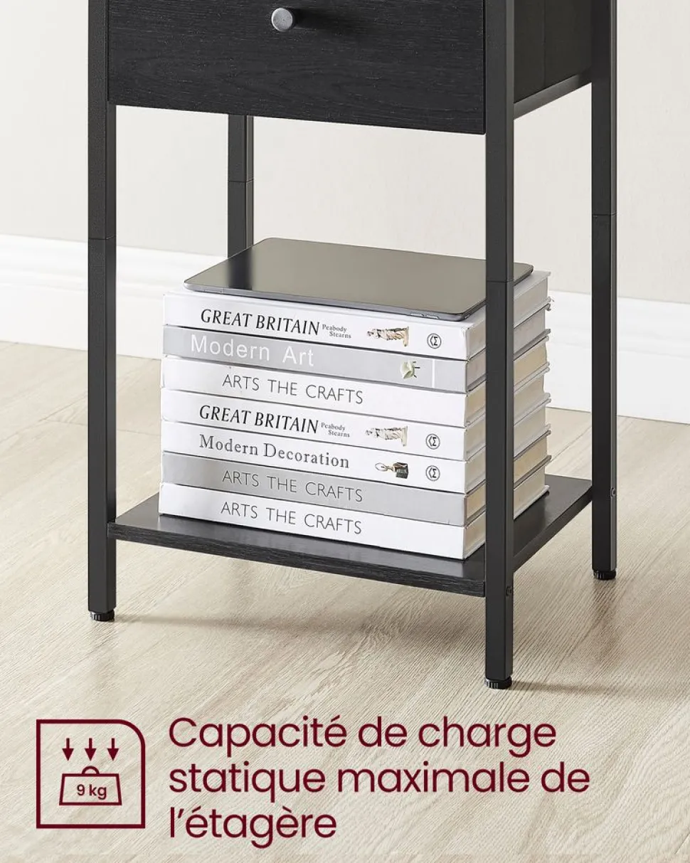 Shop SONGMICS Armoire ouvert noir