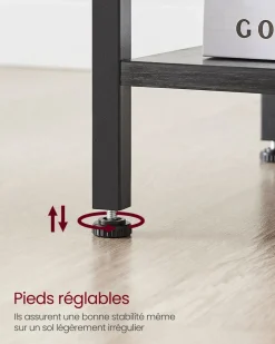 Shop SONGMICS Armoire ouvert noir