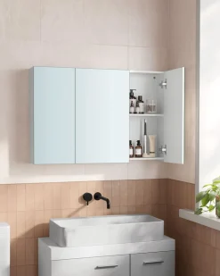 Discount SONGMICS Armoire salle de bain Gris Tourterelle