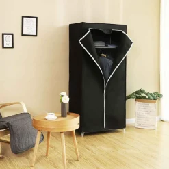 New SONGMICS Armoire vêtements pliable noir