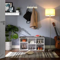 Clearance SONGMICS Banc à chaussures 6 cases Blanc