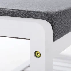 Outlet SONGMICS Banc à chaussures bambou Blanc