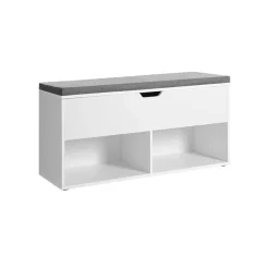 Best SONGMICS Banc à chaussures coussin Blanc