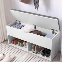 Best SONGMICS Banc à chaussures coussin Blanc