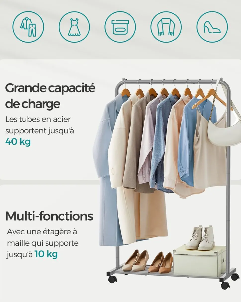 Cheap SONGMICS Banc à chaussures en bambou à 2 niveaux charge 150 kg 71 x 29 x 49 cm blanc et gris