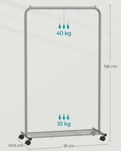 Cheap SONGMICS Banc à chaussures en bambou à 2 niveaux charge 150 kg 71 x 29 x 49 cm blanc et gris