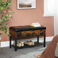 Best Sale SONGMICS Banc à chaussures industriel Marron Rustique