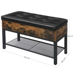 Best Sale SONGMICS Banc à chaussures industriel Marron Rustique