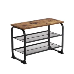 Hot SONGMICS Banc à chaussures industriel Marron Rustique