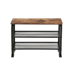 Hot SONGMICS Banc à chaussures industriel Marron Rustique