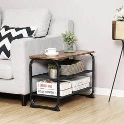 Hot SONGMICS Banc à chaussures industriel Marron Rustique